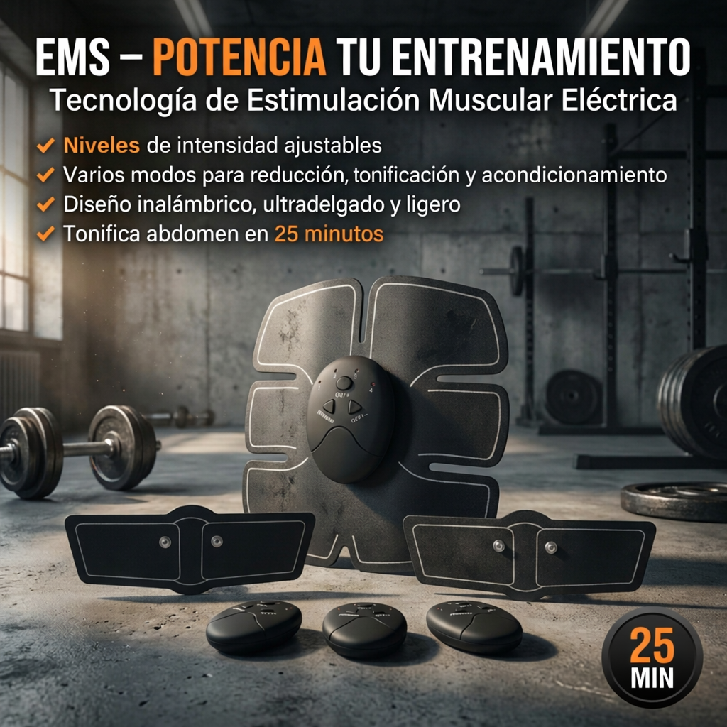 AceKing™ Sistema Completo de Electroestimulación Muscular
